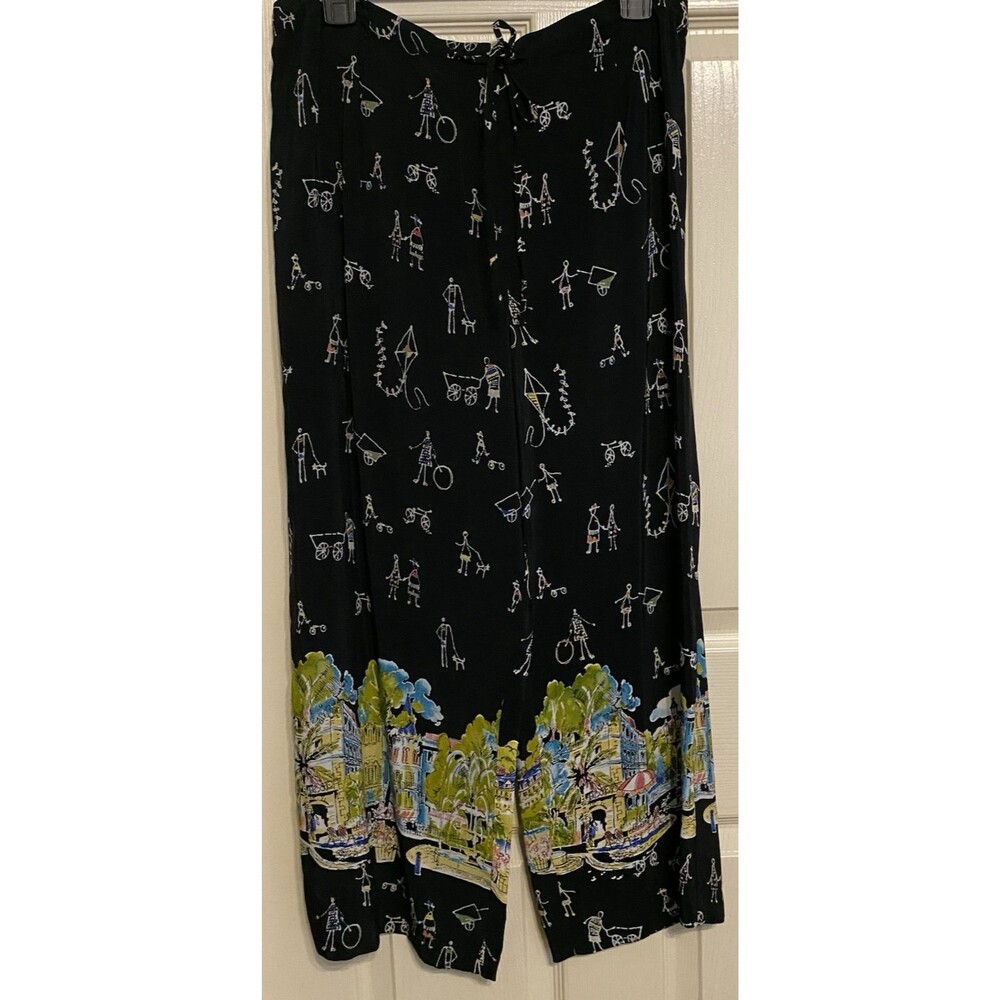First Option Comfortable VTG Weekend Pants Womens Stick Figure Games City Medium
